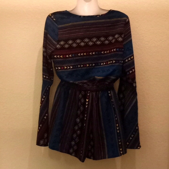 I. JOAH Aztec Print Long Sleeved Romper - Picture 6 of 13